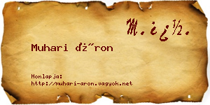 Muhari Áron névjegykártya